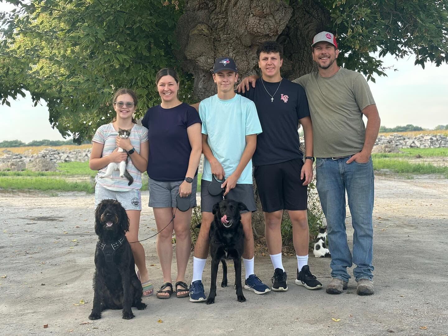 Vrolyk family at the farm in Sarnia